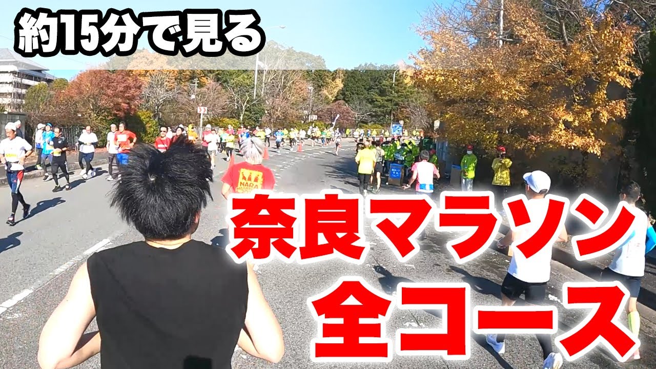 【奈良マラソン】約15分で見る全コース動画【予習・復習】（2025年は1部コース変更あり）