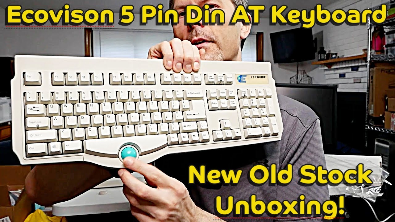 Распаковка новой старой клавиатуры Ecovision AT 5 Pin DIN! #retropc #vintagetech #keyboardunboxing