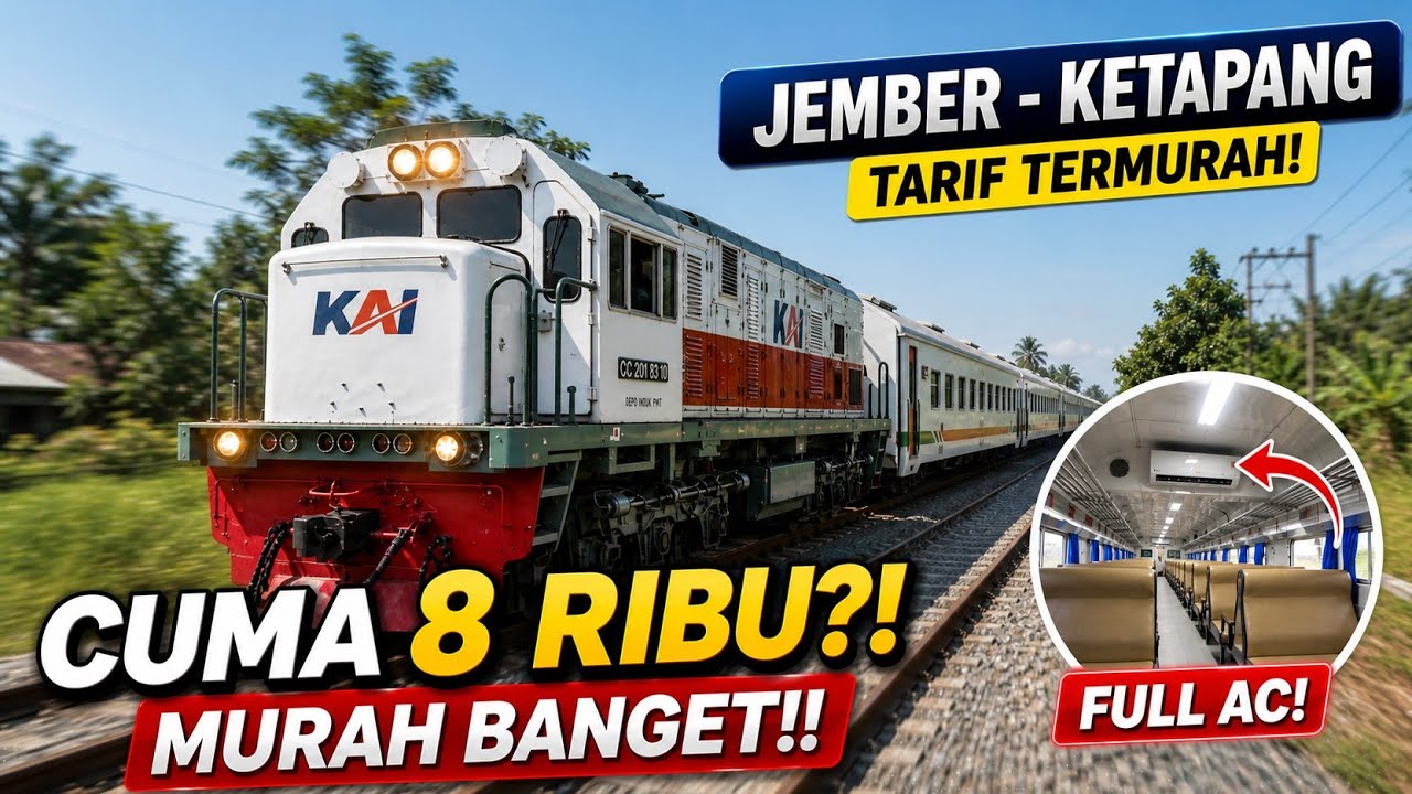 Gak Nyangka! KA PANDANWANGI Rp8.000 Dapet Fasilitas Kayak Gini?!
