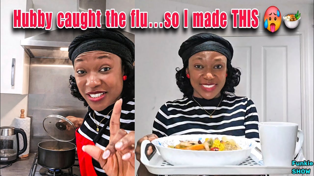 Flu-fighting comfort meal + homemade immune tea | Cooking for my husband
