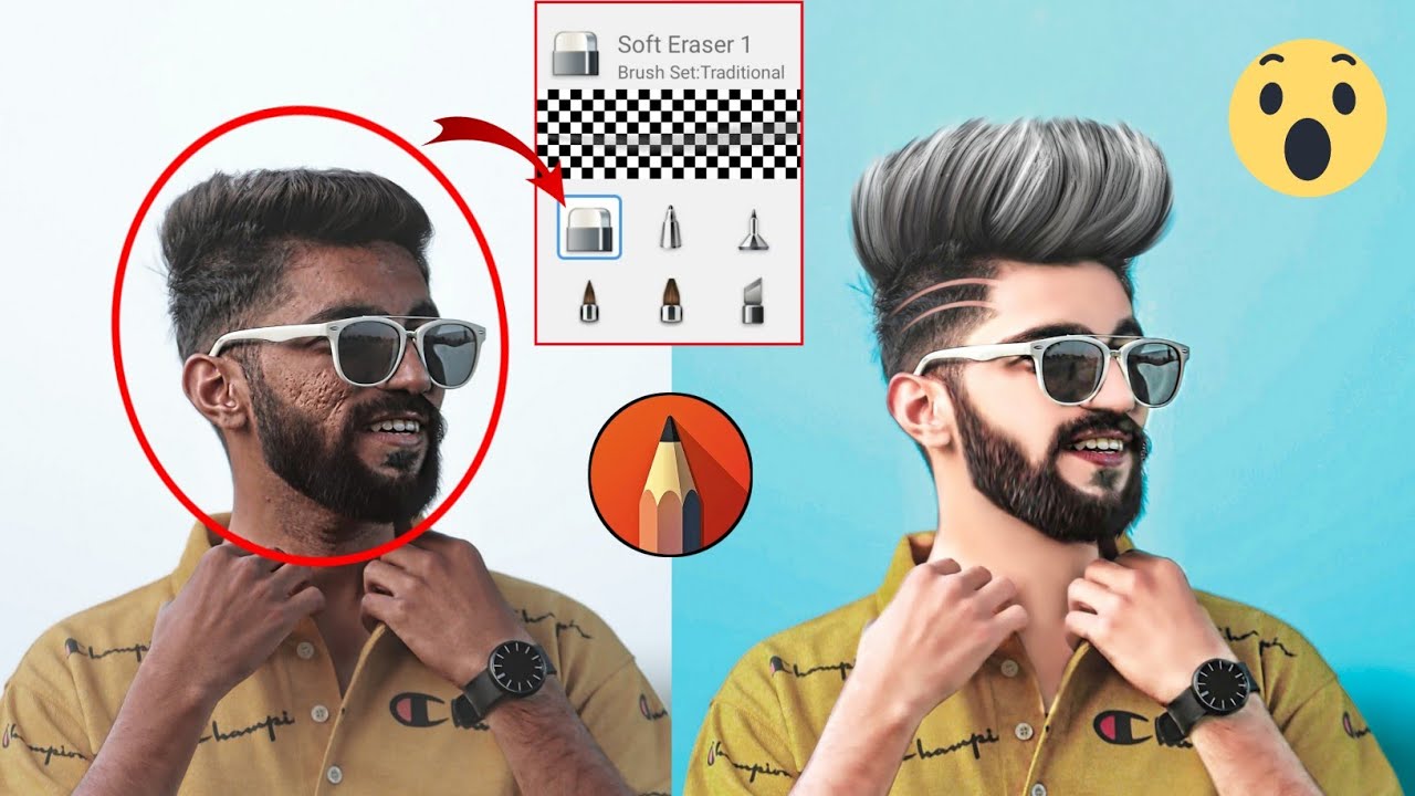 Autodesk Hair Editing Step by Step || Sketchbook  Hair Style Editing || Hair Editing