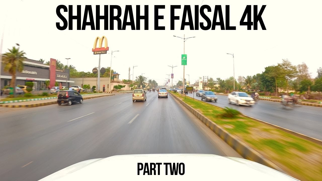 Shahrah e Faisal Drive 4K Karachi Street View 4K Karachi Drive 4K