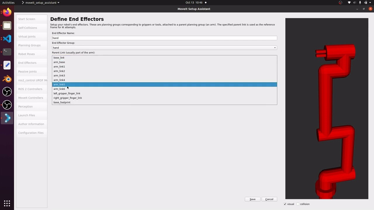 Configure custom robot for use with MoveIt 2