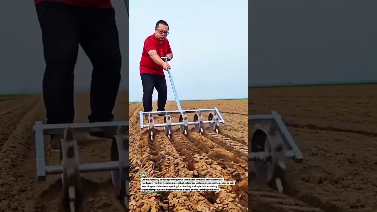 Precision Multi-Row Furrow Marker | Faster Field Layout #Farming #AgriTech #FarmTools