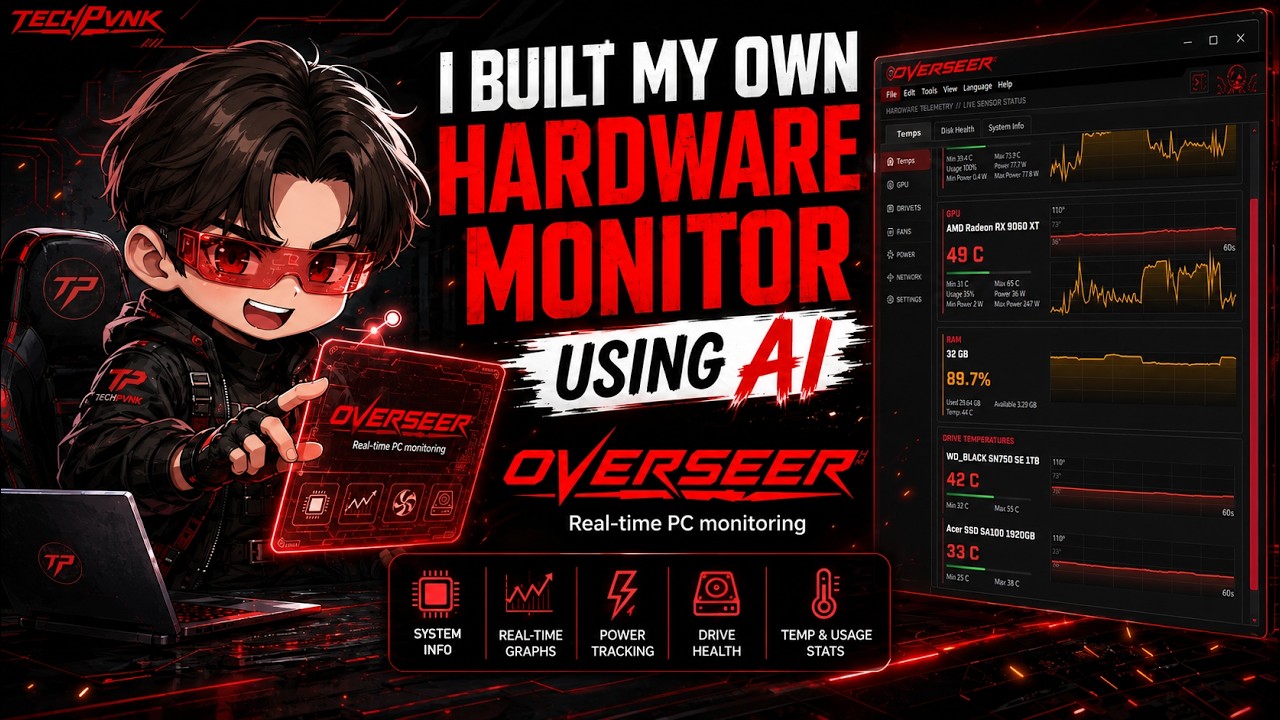 I Built My Own Open-Source Hardware Monitor Using AI - OverseerHM