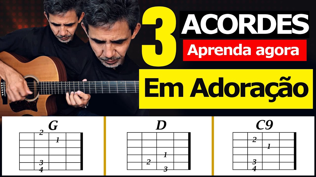 EM ADORA&Ccedil;&Atilde;O &ndash; Como o rei Davi &ndash; 3 Acordes no viol&atilde;o (Iniciante)