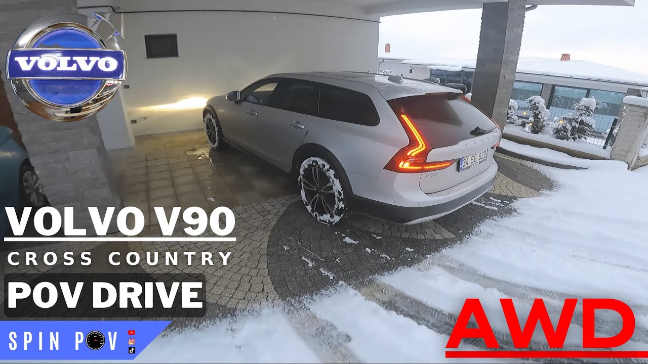2021 VOLVO V90 CROSS COUNTRY MILDHYBRID in SNOW - POV Test Drive