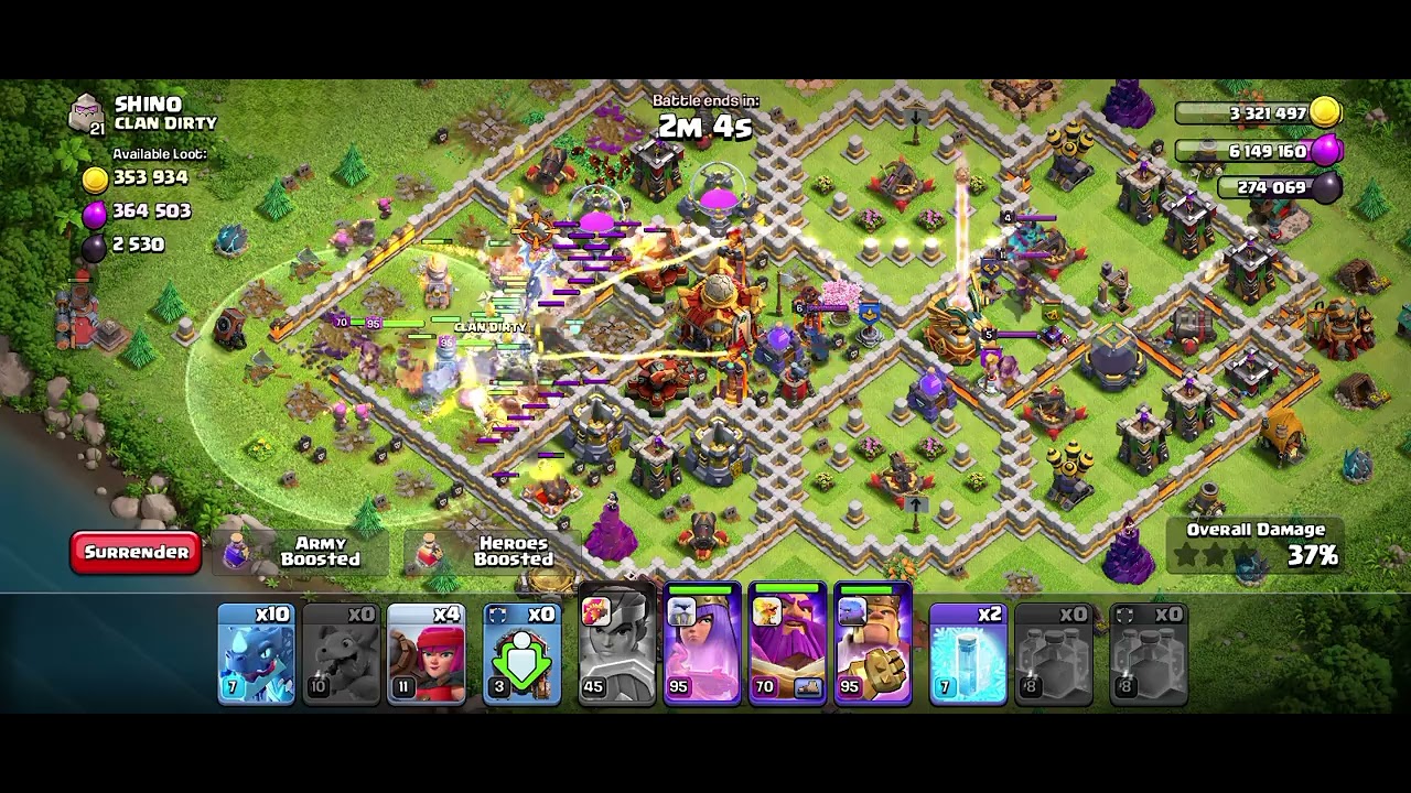 Clash of clans attack video play vip attack video play clash game 