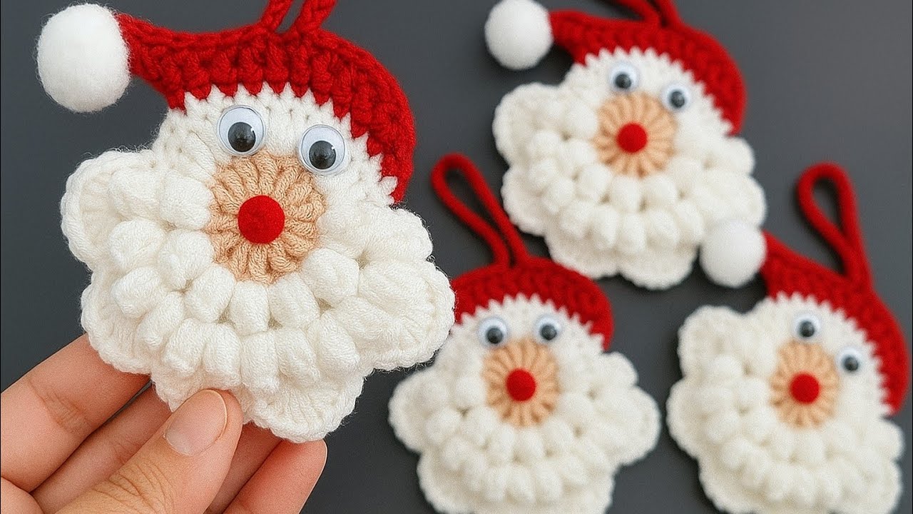 ✨ Make & Sell! Santa Keychain Ornament | Quick Christmas Crochet Idea 🎅