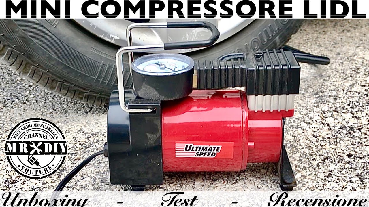 Mini compressore lidl ULTIMATE SPEED. UMK 10 C2. portatile, da accendisigari 12V Auto moto Parkside