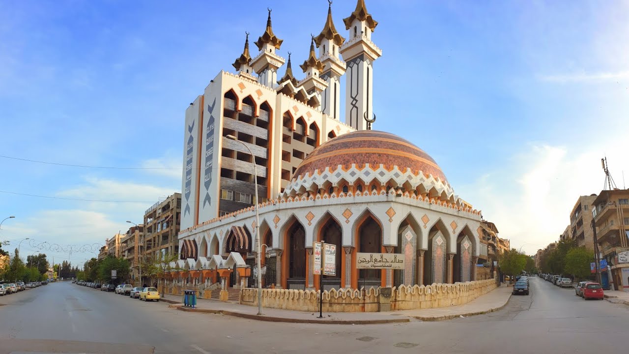 أذان وتسميع جامع الرحمن في مدينة حلب حي السبيل