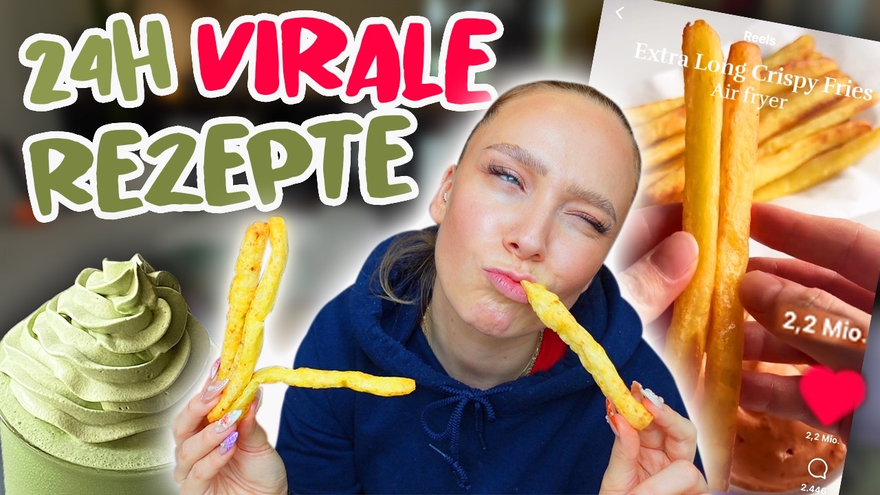 ich ernähre mich 24 stunden nur von viralen Rezepten ✨| CARAMELLA