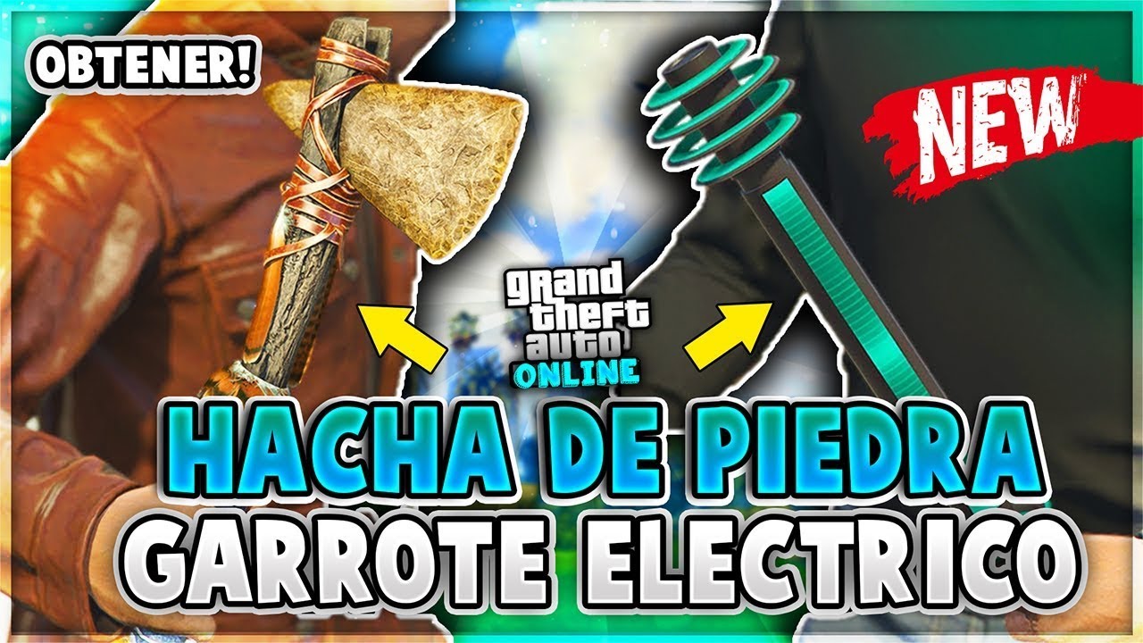 ✅OBTENER ARMAS EXCLUSIVAS GTA 5 ONLINE GARROTE ELECTRICO Y HACHA DE PIEDRA Y MUCHO MAS NEW