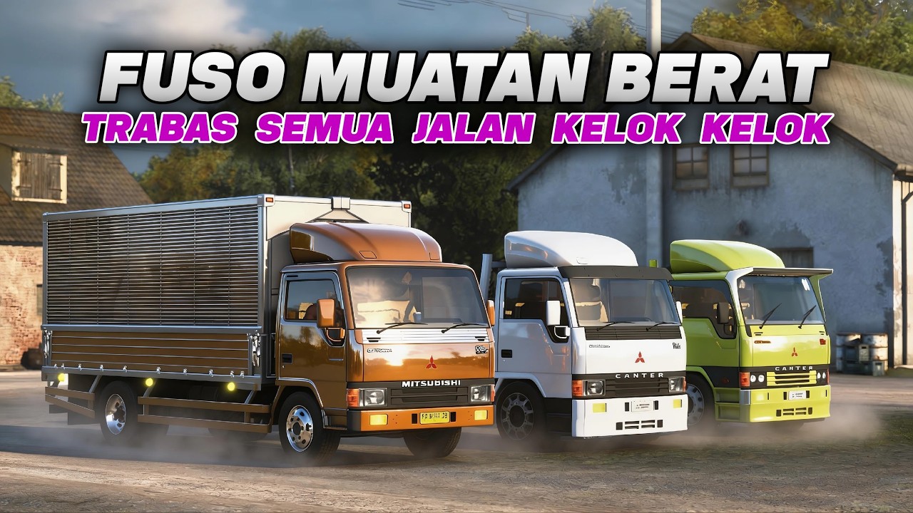 CONVOY TRUK FUSO RAGASA MUATAN BERAT   Map Sundul !! ETS2 Indonesia