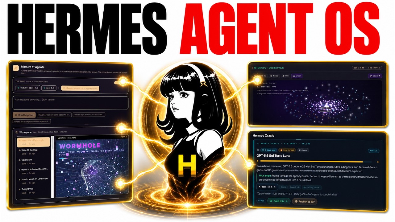 Hermes Agent OS: Смесь агентов + Hermes Oracle + Obsidian!