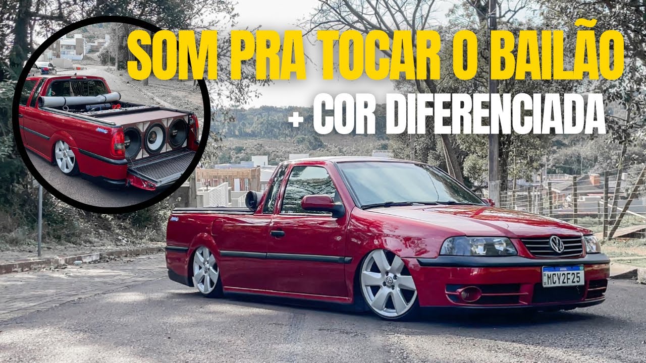 VERMELHO DA EVOQUE NA SAVEIRO SUPER SURF, RODAS 17 + SUSP AR