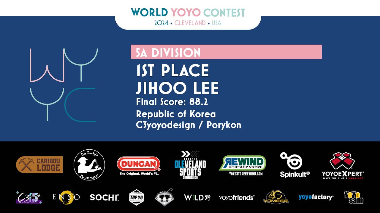 2024 World YoYo Champion Jihoo Lee #WYYC2024 5A Division - 1st Place