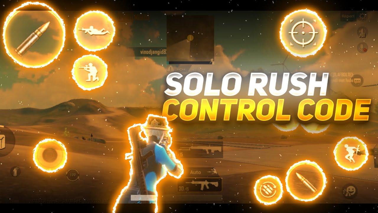 Solo Rush Control Code🔥Sensitivity Code🔥⚡//5 Finger Claw Controls//PUBG MOBILE