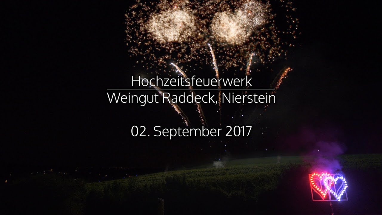 Feuerwerk in Nierstein beim Weingut Raddeck