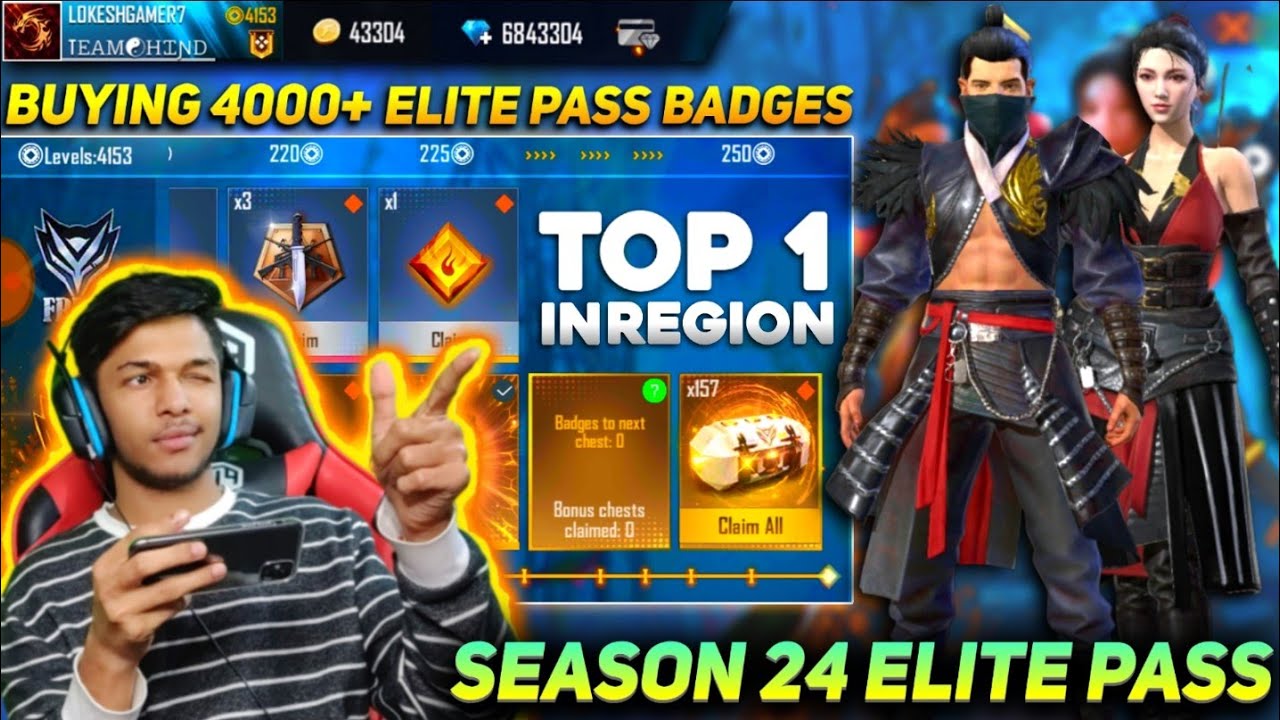 Buying 4500+ Badges In Season 24 Elite Pass And I Got 150 Magic Cube Create At Garena Free Fire 2020
