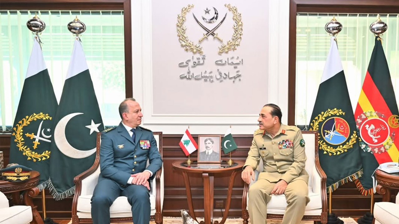 Lebanese Commander-in-Chief meets CDF Asim Munir at GHQ, Rawalpindi