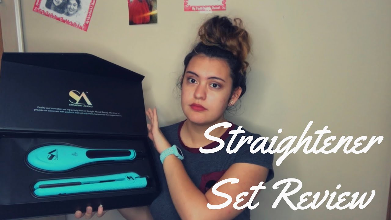 Straight Ahead hair brush straightener & Flat Iron REVIEW!