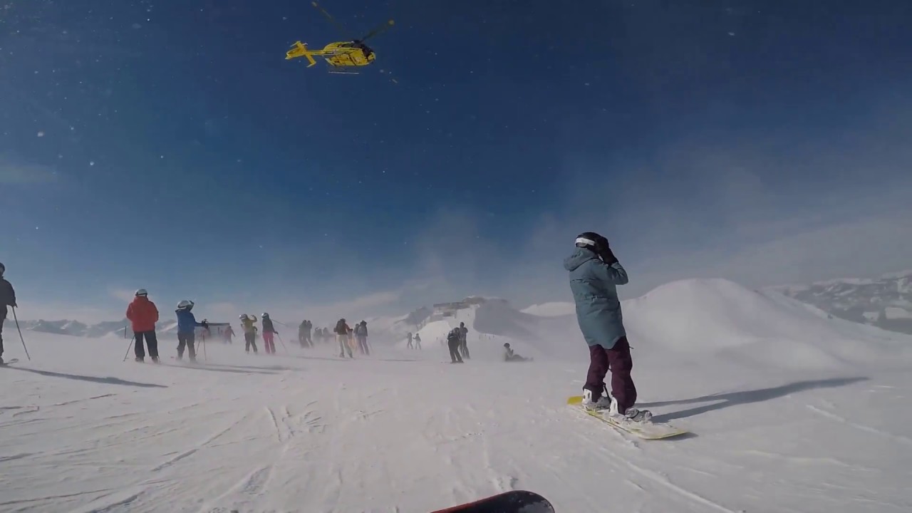 Snowboard fahren + Hubschrauber startet - Fellhorn/Kanzelwand 2018 - Felzu