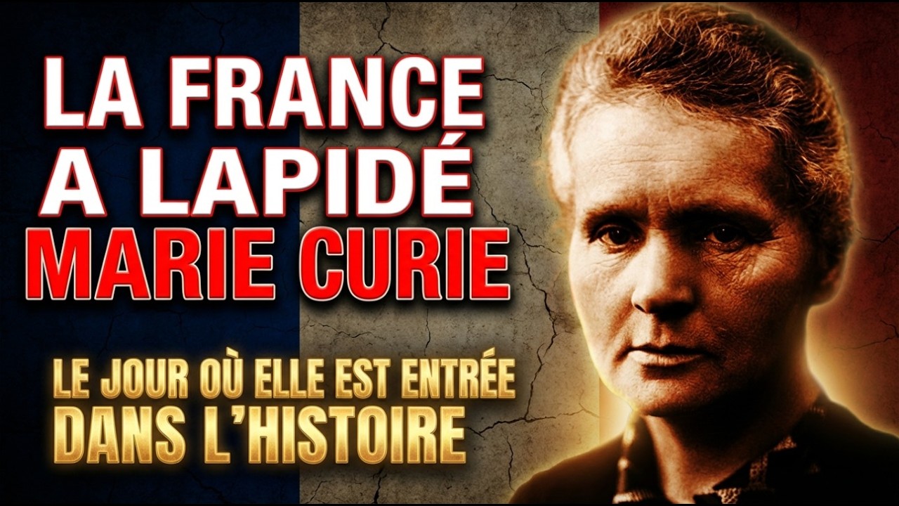 LA FRANCE A LAPIDÉ MARIE CURIE LE JOUR OÙ ELLE EST ENTRÉE DANS L'HISTOIRE