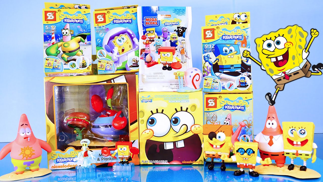 Spongebob Squarepants Toys Videos Opening Blind Bag Mr Krabs & Plankton Set - Disney Cars Toy Club