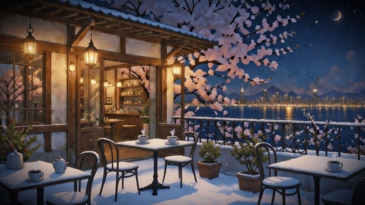 Winter City Lofi ❄️ Relaxing Hip Hop Beats for Long Study & Work Nights 💜