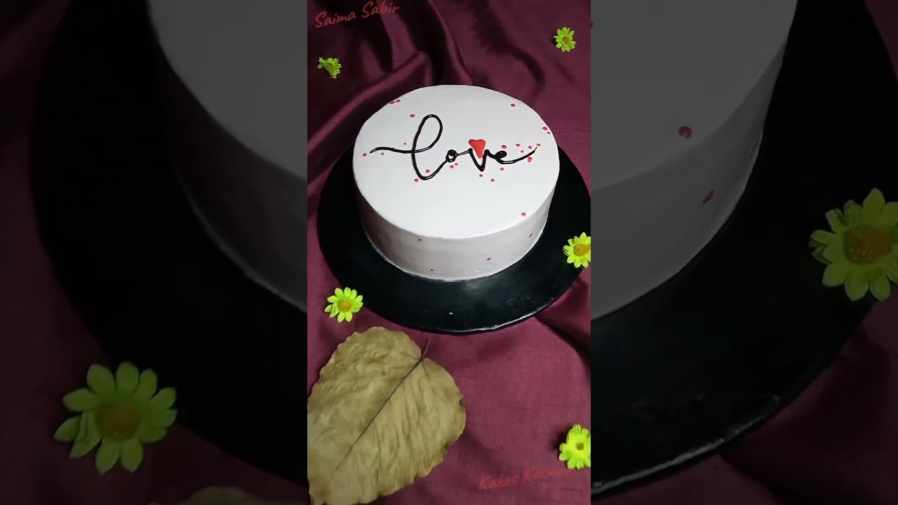 Love Theme Chocolate Cake | Kakes Kosmos #shorts #kakeskosmos #vbake