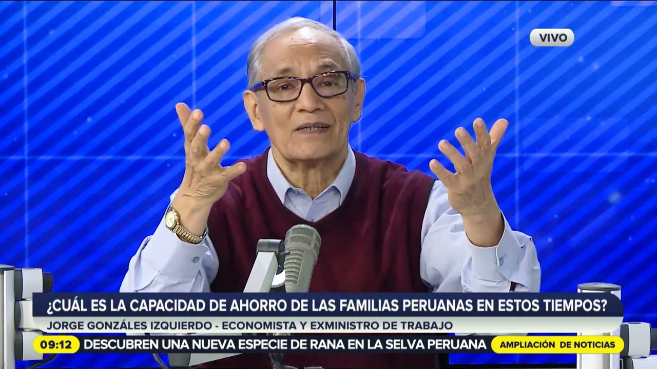 El exministro Jorge Gonzáles Izquierdo explica cuál es la capacidad de ahorro de las familias