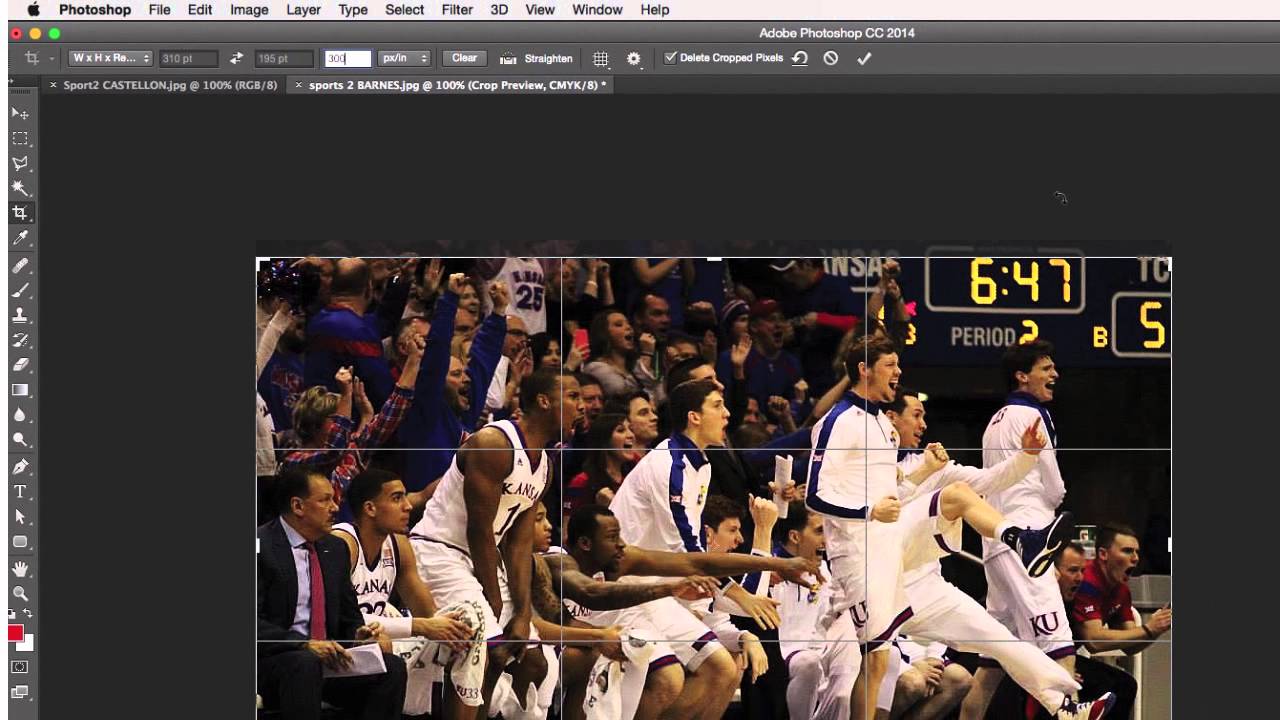 Cropping images in Photoshop