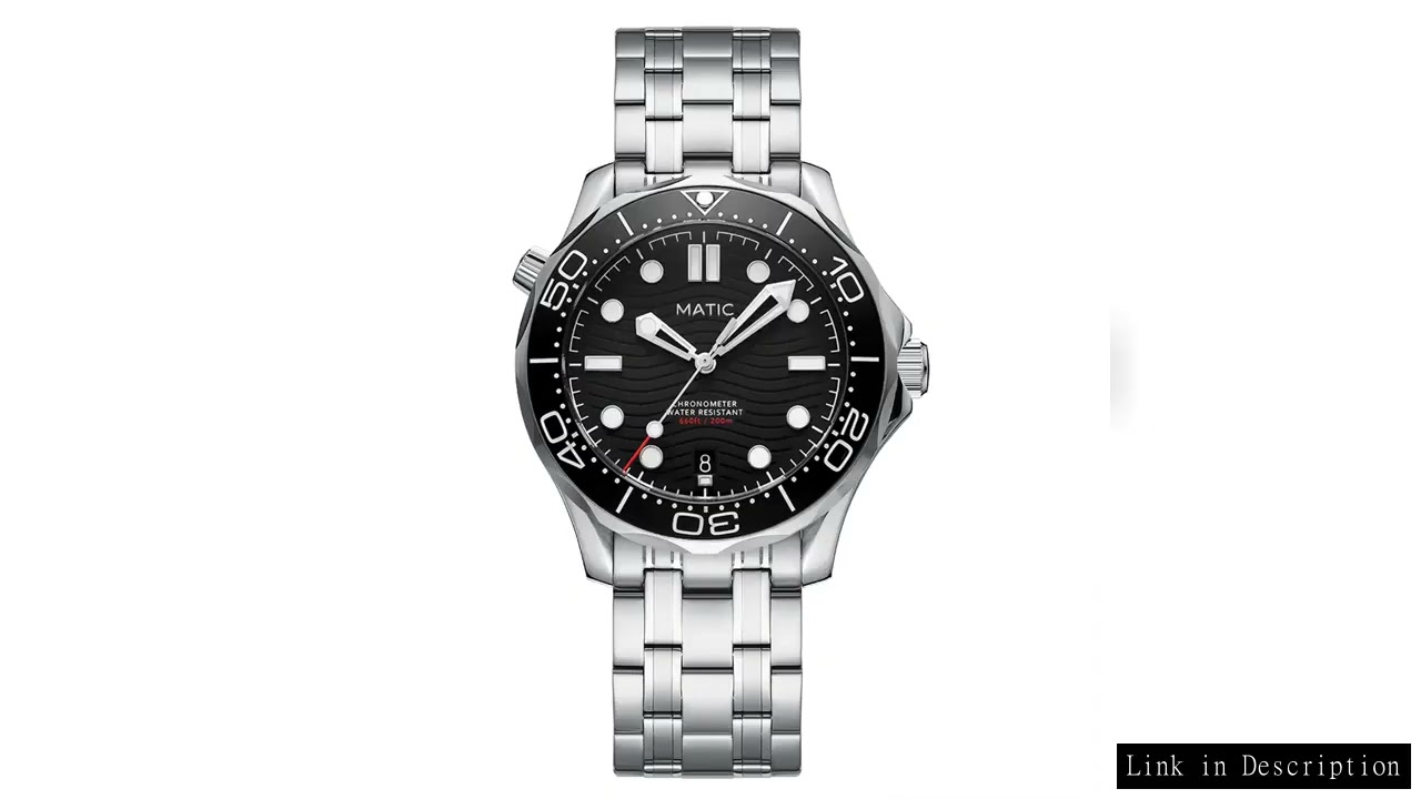 MATIC WATCH DIVER 200M 41mm PT5000 Mechanical Wristwatches [Black Dial with Lumed Bezel Insert]