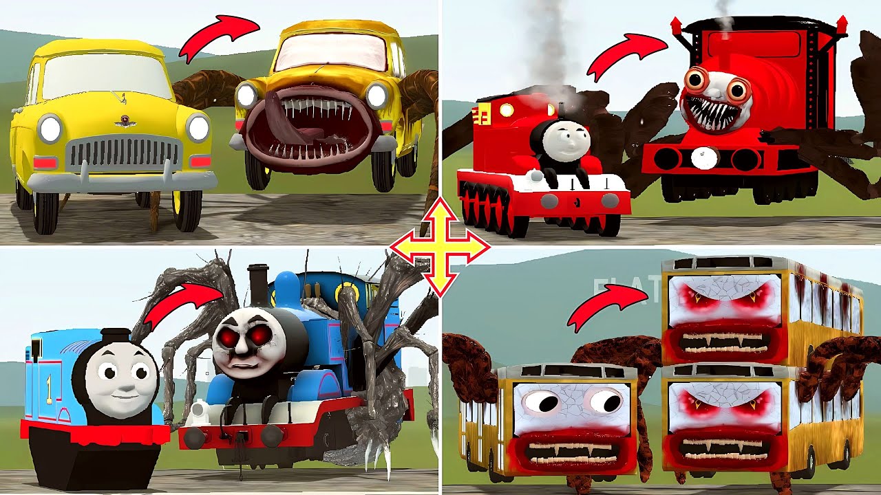 EVERYTHING TURNED INTO MONSTERS: CHOO CHOO CHARLES, BUS EATER, THOMAS EATER, SONIC TAPES IN GMOD!?