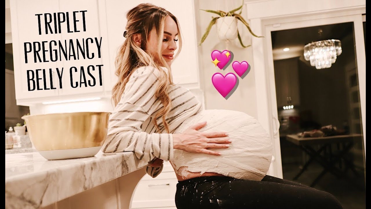 TRIPLET PREGNANCY BELLY CAST | 43 INCH BELLY! | HALLOWEEN COSTUMES | VERY EXCITING TRIPLET NEWS!!!