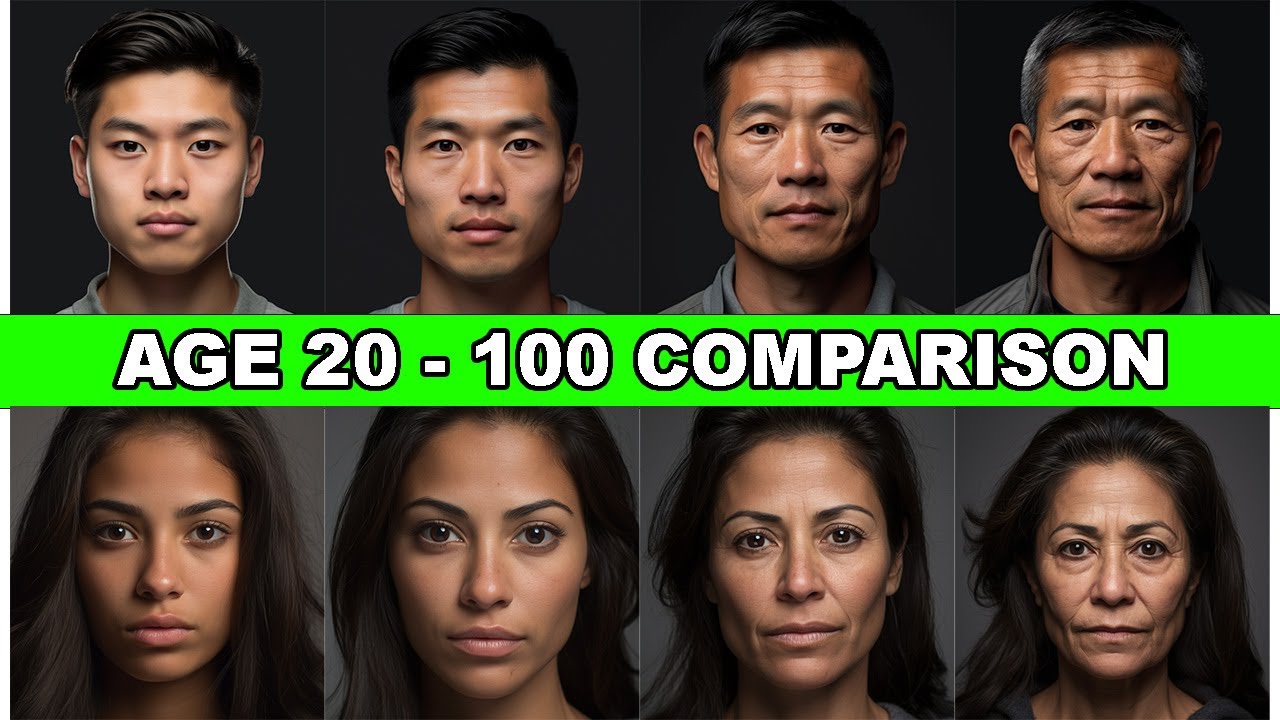 Aging Time Lapse Comparison - Science of Age Gender & Race