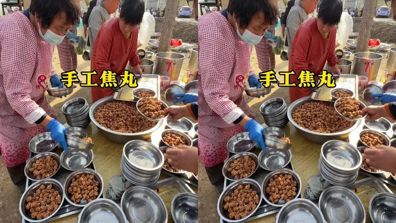小时候最爱的美食，酸溜的焦丸子汤、还是老味道 #家乡特色小吃 #手工焦丸 #分享家乡美食 #焦丸子