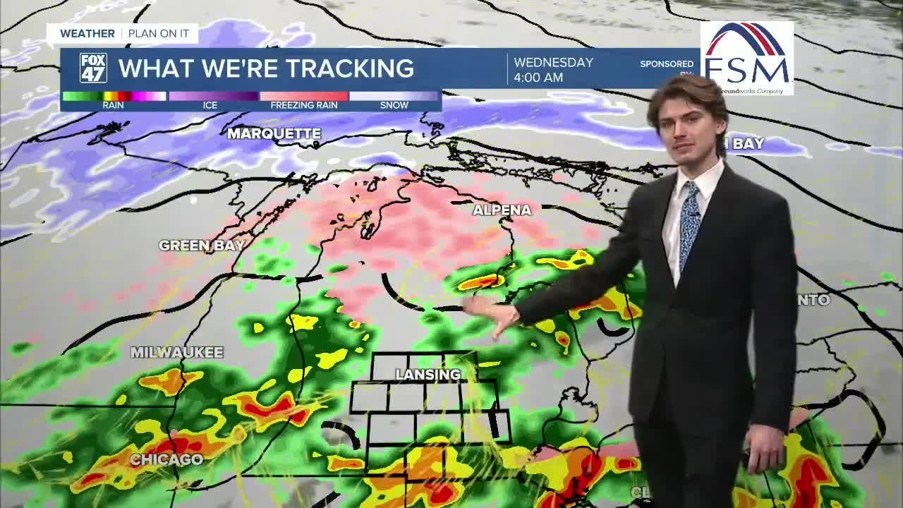 Sunny today with more severe storm potential Tuesday across Mid-Michigan