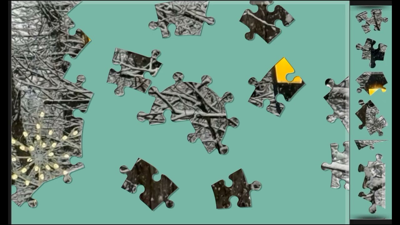 Romantic Snowy Evenings❄️❄️💖 jigsaw puzzle🧩🧩 \\ @funpuzzle1122 