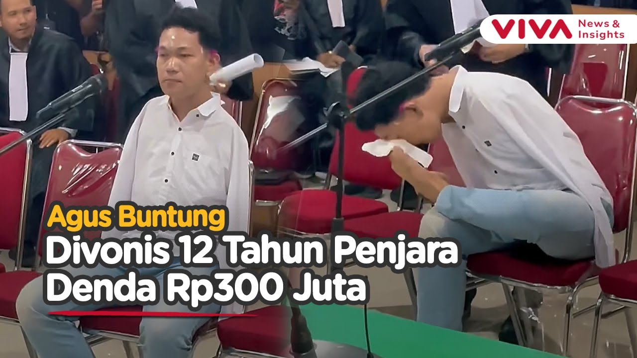 Agus Buntung Usap Mata Pakai Kaki Usai Divonis 12 Tahun Bui
