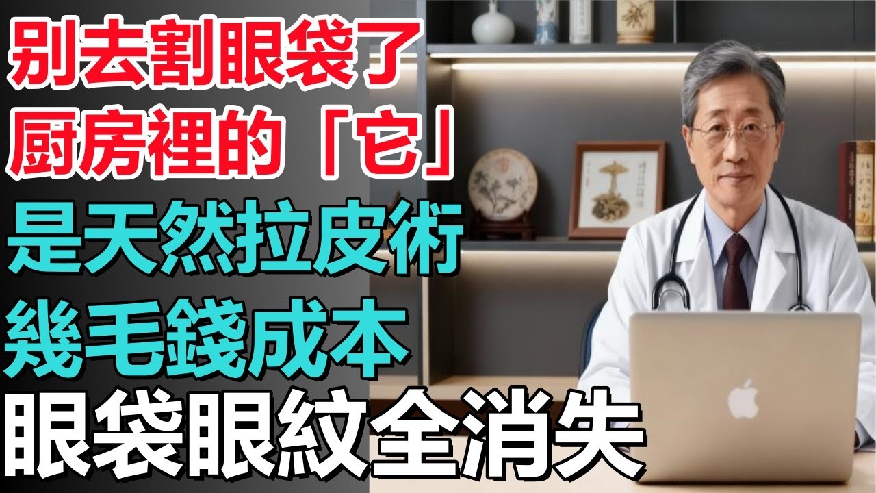 别去割眼袋了！厨房裡的「它」是天然拉皮術，幾毛錢成本，眼袋眼紋全消失！
