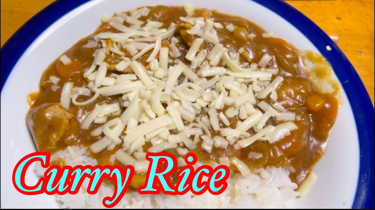 Potatoes, carrots , onions and cheese / Japanese curry rice