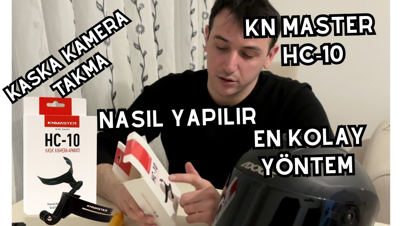KASKA KAMERA NASIL TAKILIR ? // Kn Master  Hc-10 Kask Çene Aksiyon Kamera Tutucu