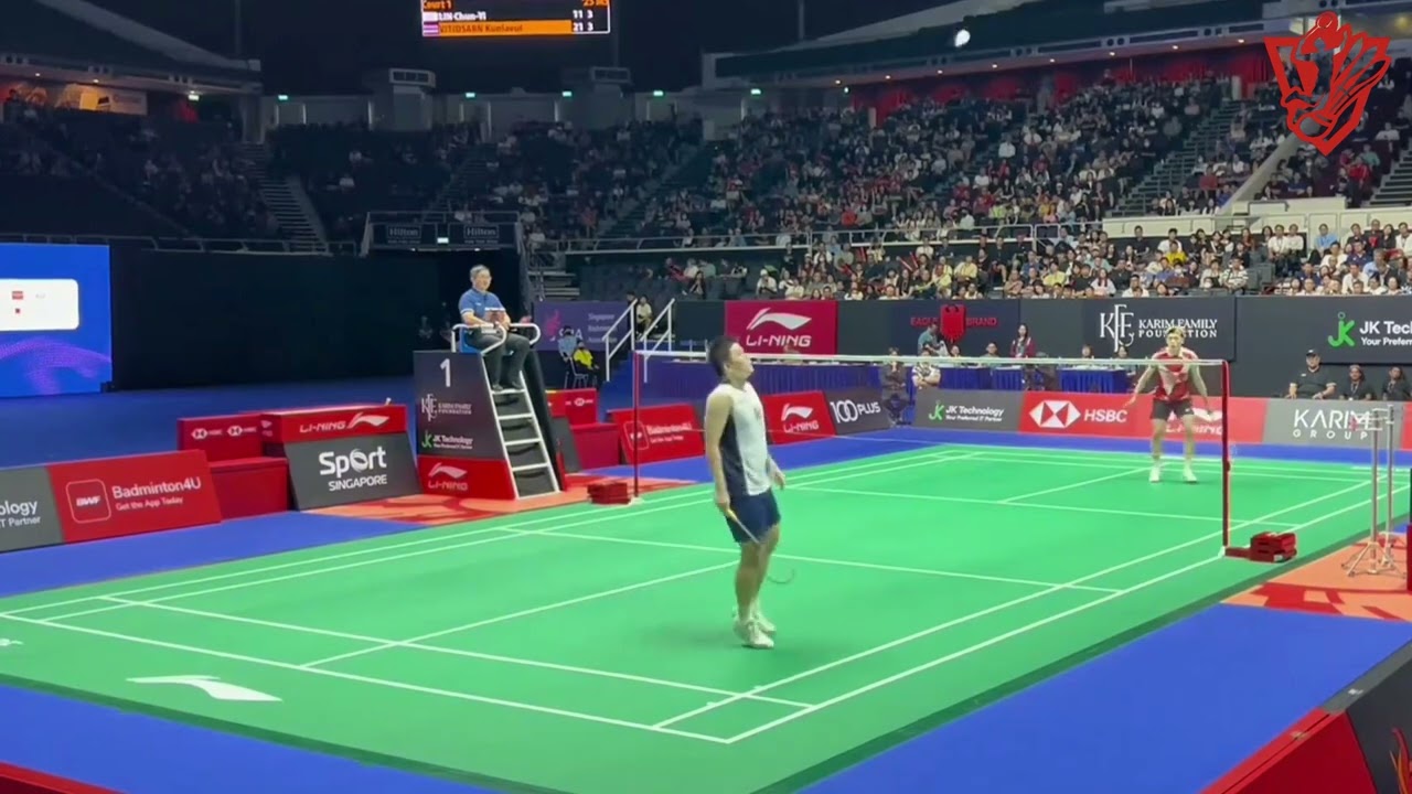 Singapore Open 2025 | Lin Chun-Yi (TPE) vs. Kunlavut Vitidsarn (THA) [2] | SF | nice angle