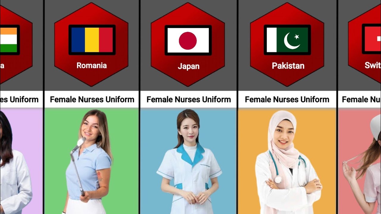 Female Nurses Uniform From Different Countries