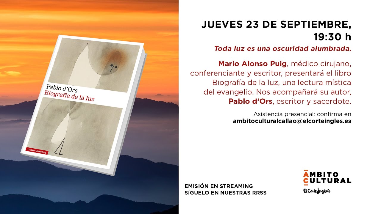 Presentación 'Biografía de la luz', de Pablo d'Ors