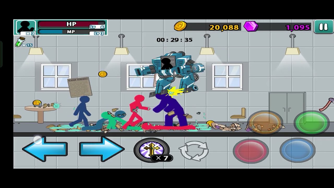 Menyelesaikan 2 gedung bertingkat dalam satu level dan dapet 3 bintang di game anger of stick 5 