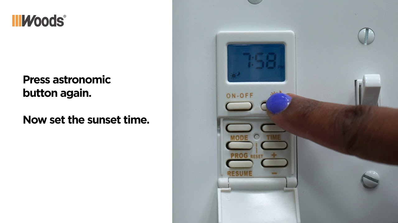 Woods 59019 In Wall Timer Instructions