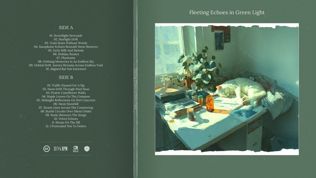 Fleeting Echoes in Green Light LP | Kat Records Presents Starlit Reveries & Urban Whispers